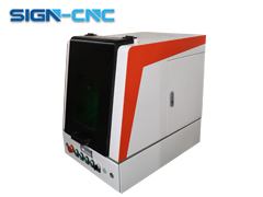 Fiber laser marking machine with protective cover